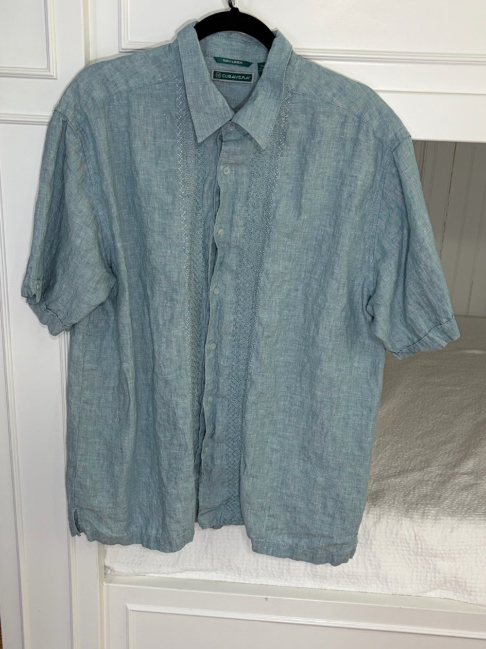 Cubavera 100% Linen Short-Sleeve Button-Down Shirt